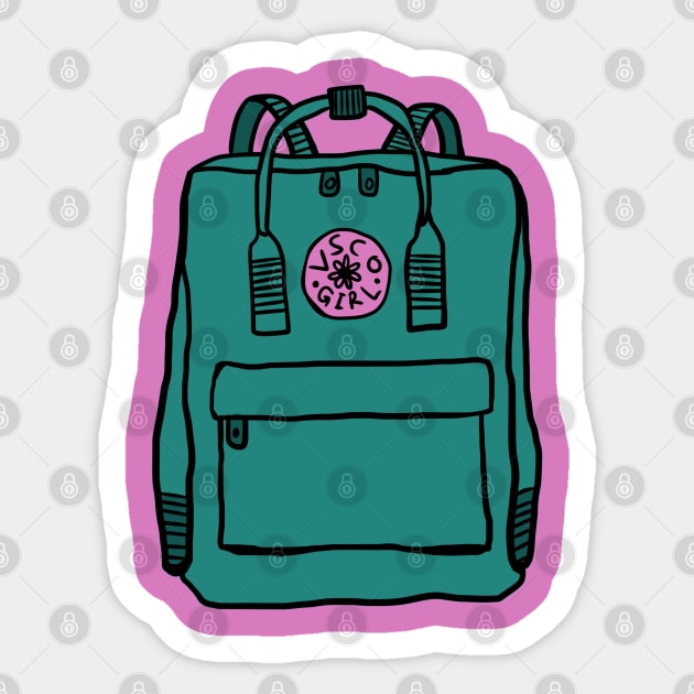 VSCO GIRL backpack Sticker by A Comic Wizard